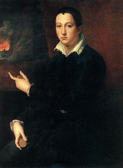 Alessandro Allori Portrait of a Young Man oil painting image